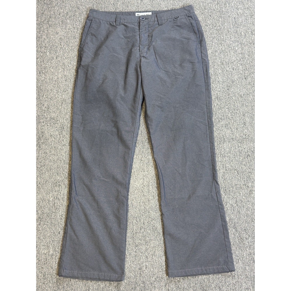 Travis Mathew Golf Pants Mens 34x31 Gray Performance Stretch Flat Front Belted